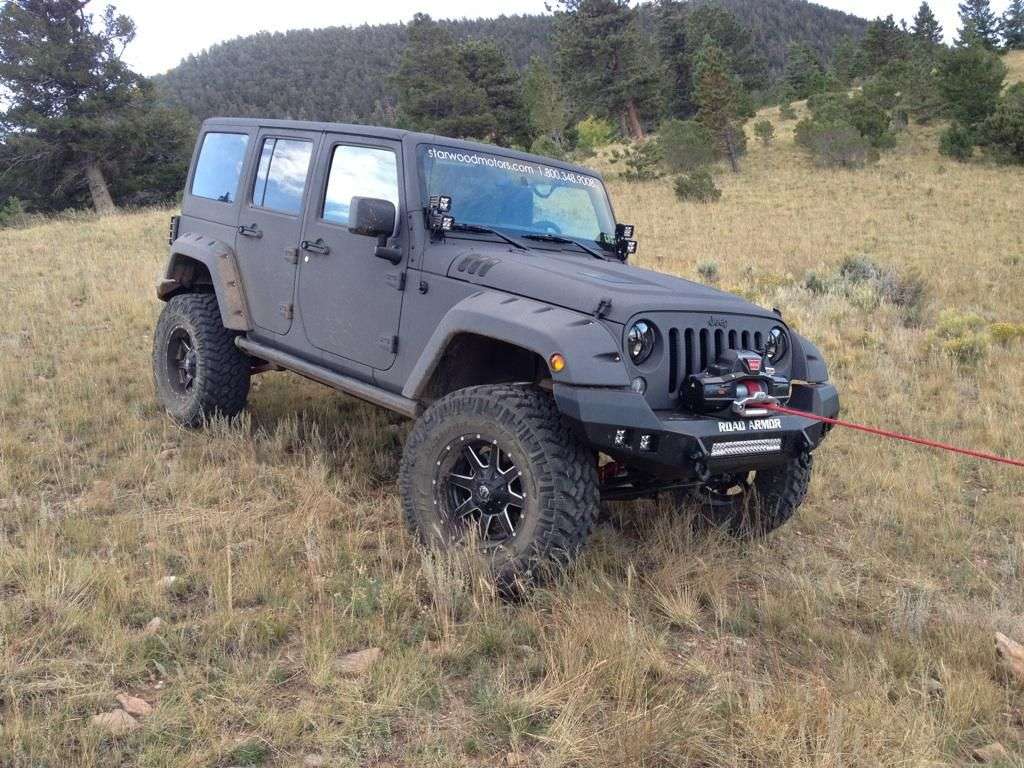 Stealth Front Full Width Winch Bumper | Fits Factory Fenders - Texture Black 2007-2018 Jeep JK JKU