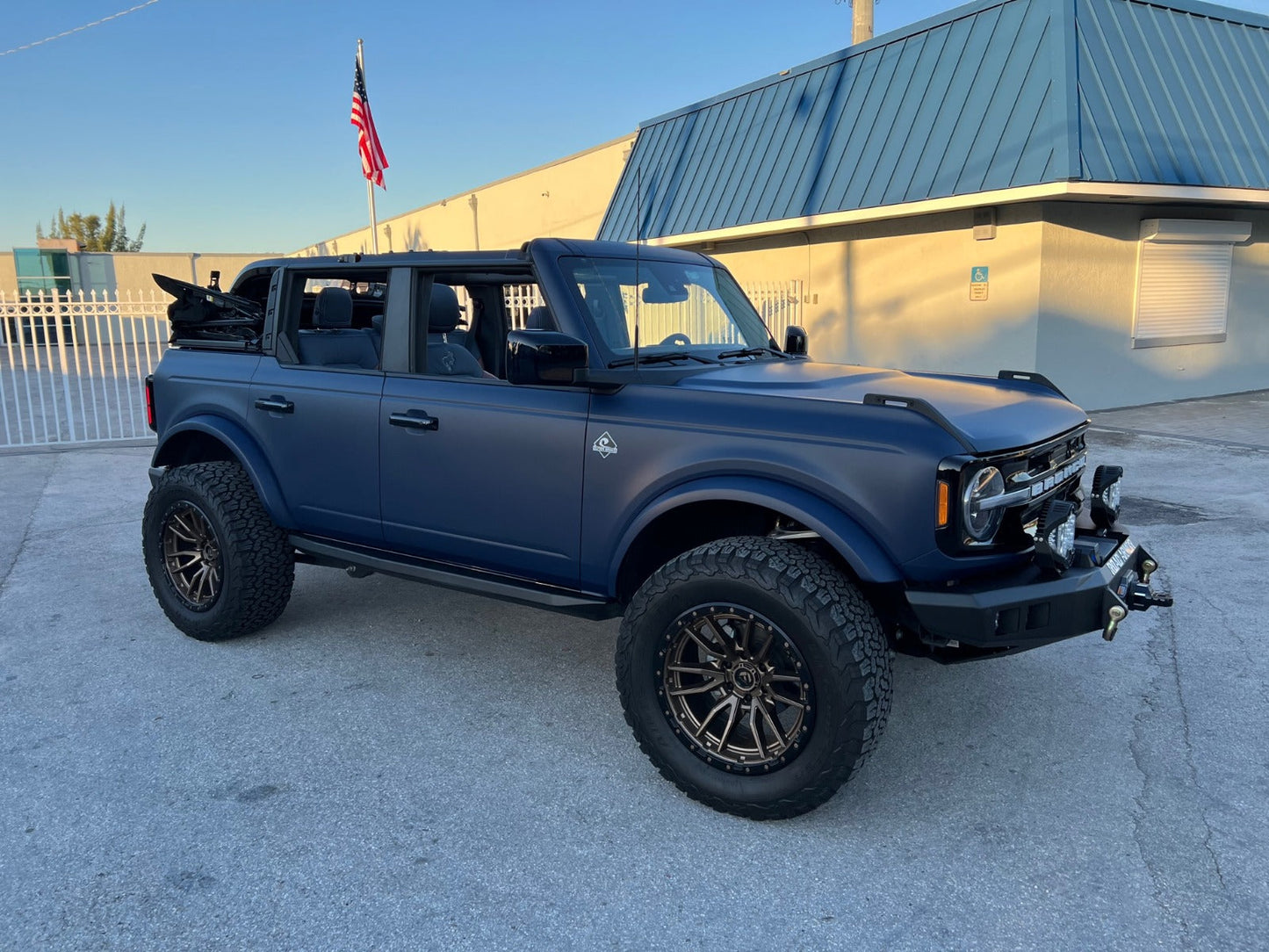 Stealth Front Mid Width Winch Bumper - Texture Black 2021-2024 Ford Bronco