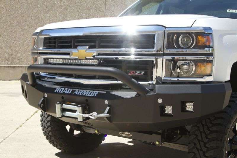 Stealth Front Winch Bumper Pre-Runner Guard - Texture Black 2014-2015 Chevrolet 1500