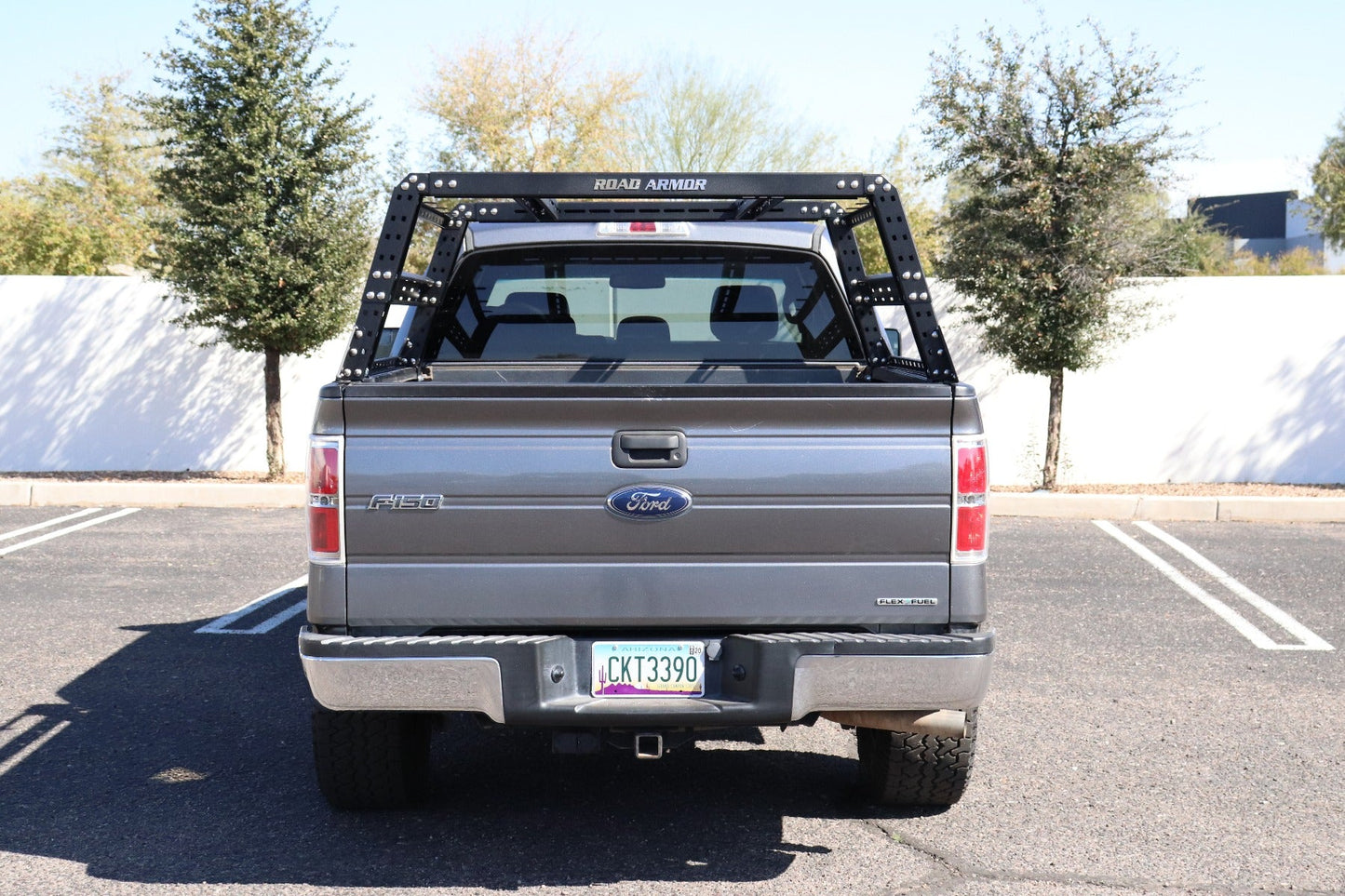 TRECK - OVERLAND PKG. 5 1/2 to 6Ft. Full-Size Truck Beds, Adjustable Bed Rack System (505BRS-BRKTKIT Included) REAR STRAP, UPPER & LOWER RAILS INCLUDED - Texture Black 2010-2020 RAM