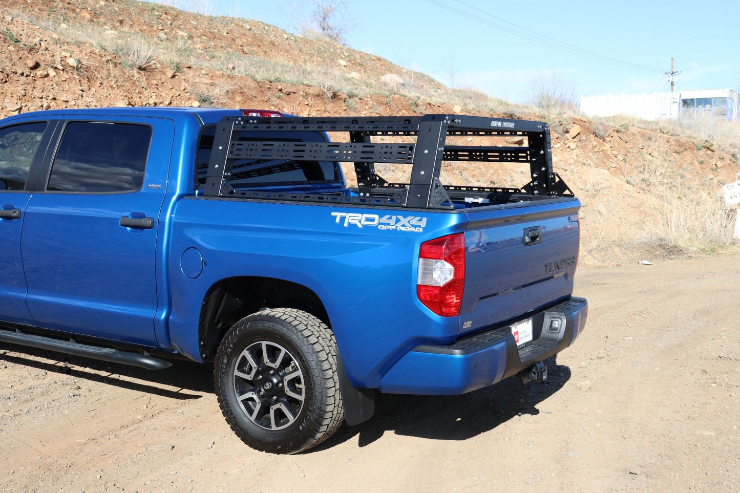 Treck 6.5Ft. Adjustable Bed Rack System | Overland Package | Includes Bracket Kit - Texture Black 2007-2022 Toyota Tundra