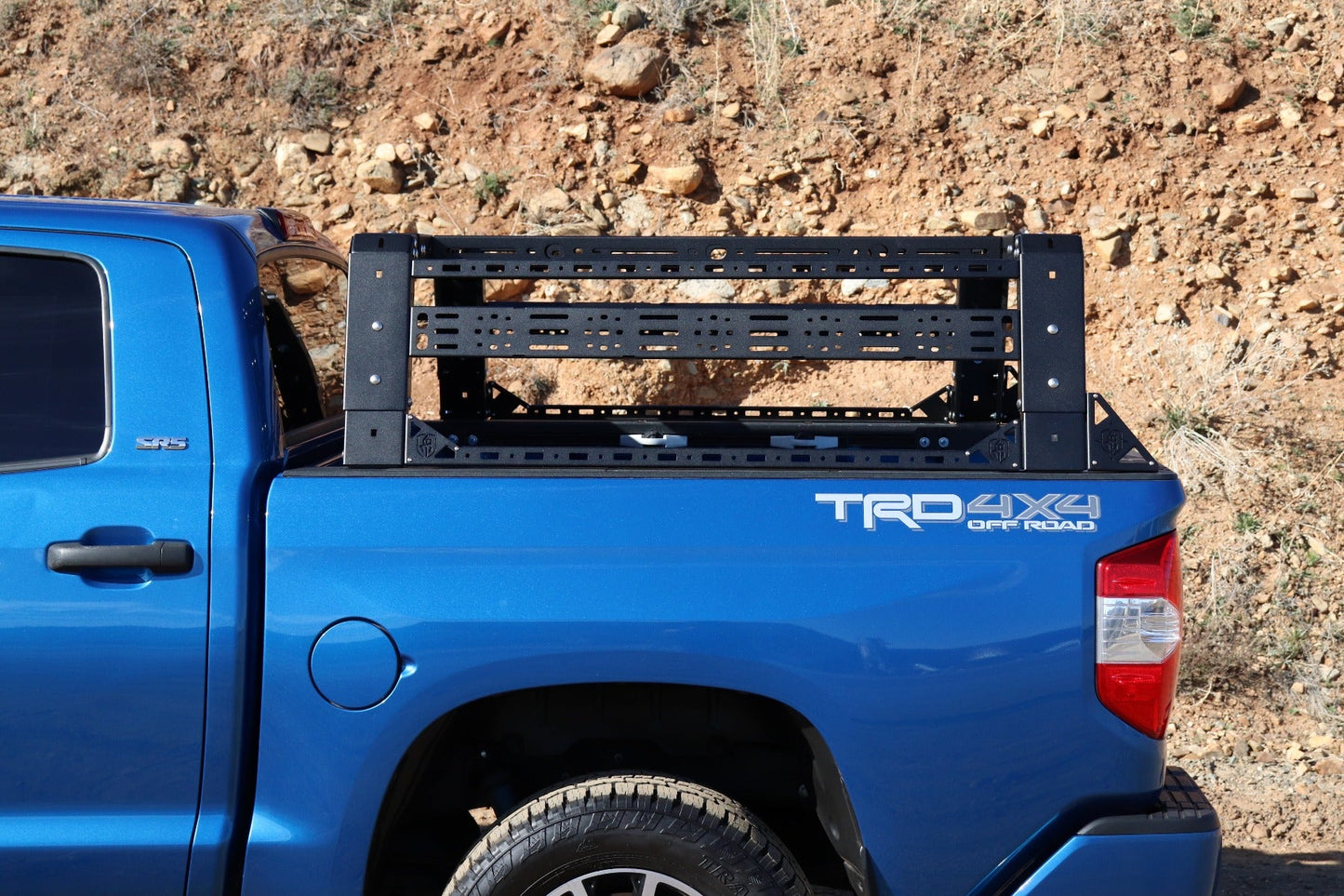 Treck 6.5Ft. Adjustable Bed Rack System | Overland Package | Includes Bracket Kit - Texture Black 2007-2022 Toyota Tundra
