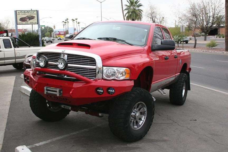 Stealth Front Winch Bumper Pre-Runner Guard | Round Holes - Texture Black 2003-2005 RAM 2500 3500