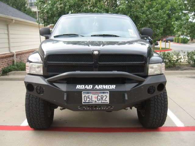 Stealth Front Winch Bumper Pre-Runner Guard | Round Holes - Texture Black 1997-2002 RAM 2500 3500