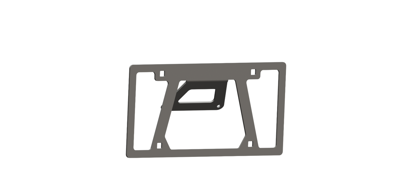 Common Front Bumper License Plate Mount - Texture Black