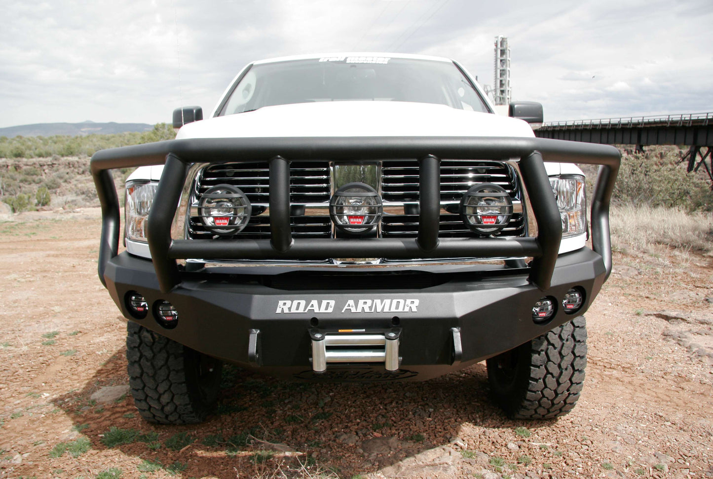 Stealth Front Winch Bumper Titan II Guard | Round Holes - Texture Black 2010-2018 RAM 2500 3500