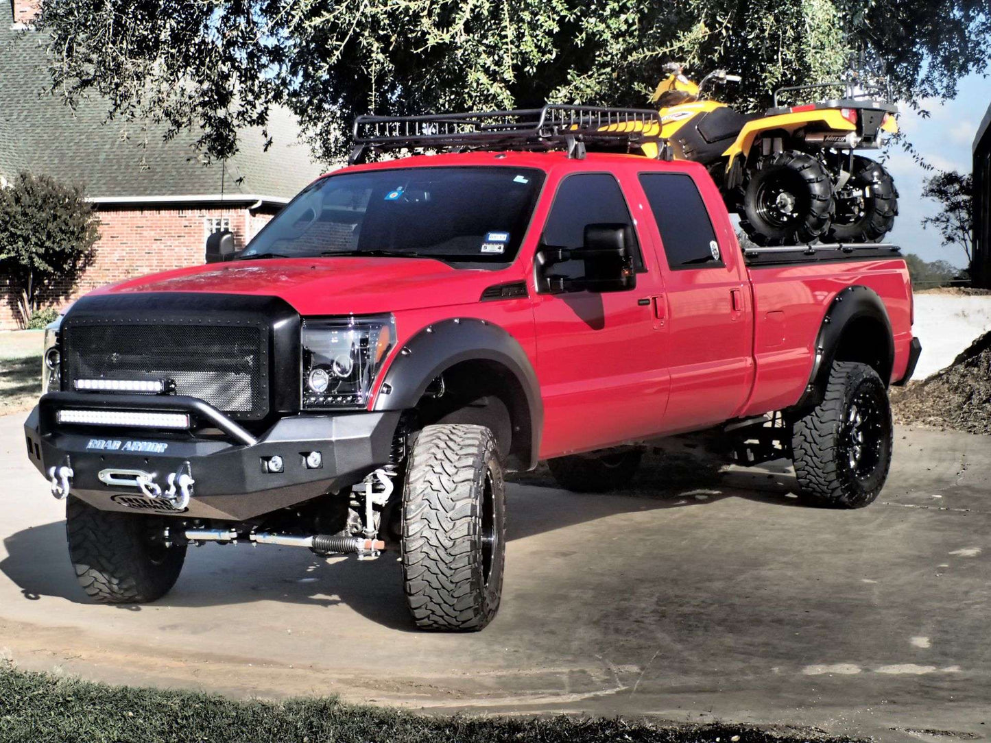 Stealth Front Winch Bumper Pre-Runner Guard - Texture Black 2011-2016 Ford F-250 F-350