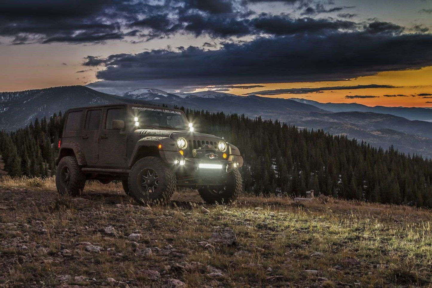 Stealth Front Full Width Winch Bumper | Fits Factory Fenders - Texture Black 2007-2018 Jeep JK JKU