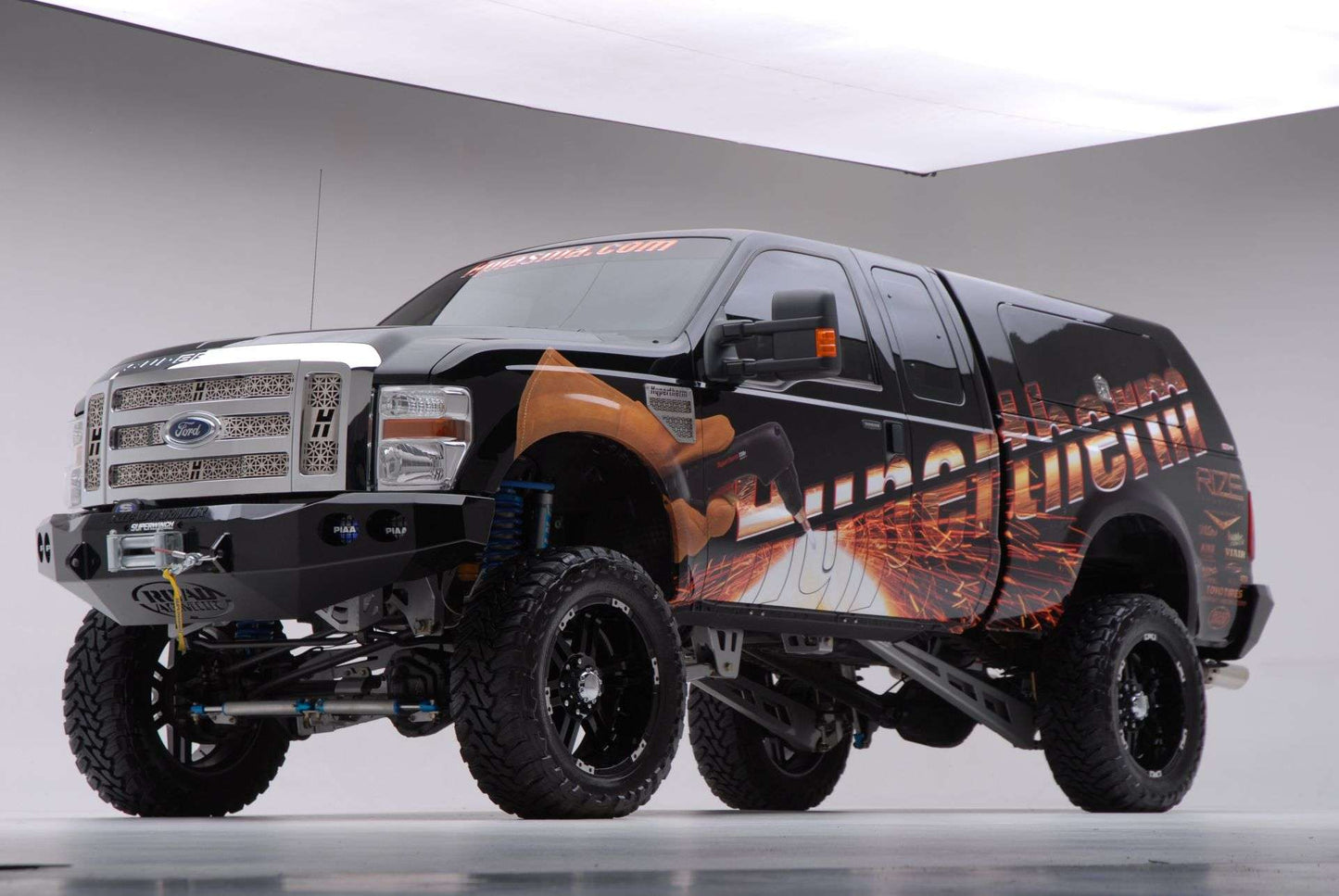 Stealth Front Winch Bumper | Round Holes - Texture Black 2008-2010 Ford F-250 F-350 F-450