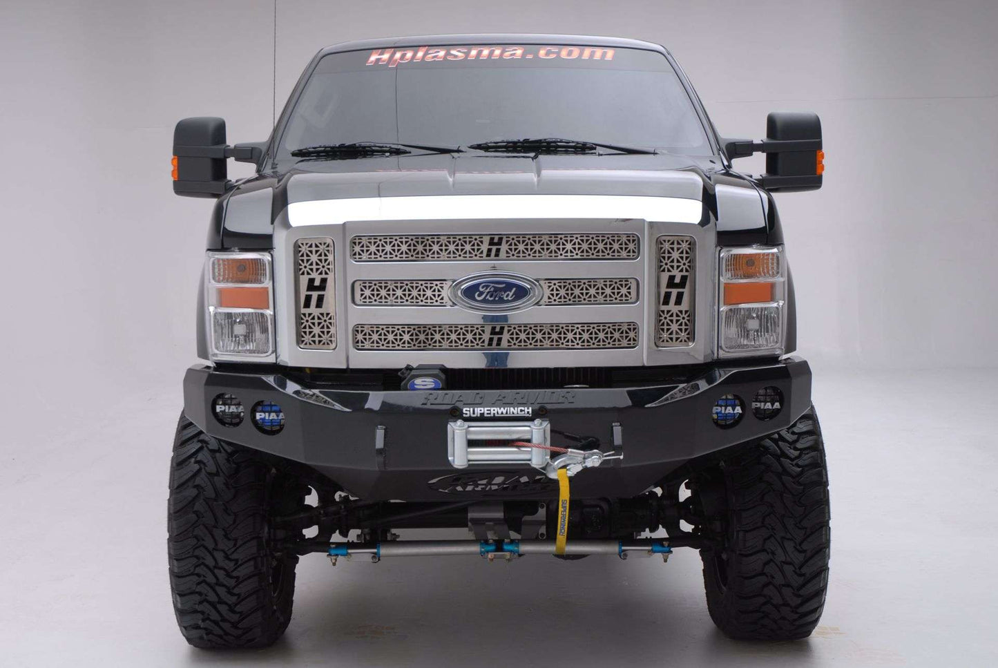 Stealth Front Winch Bumper | Round Holes - Texture Black 2008-2010 Ford F-250 F-350 F-450