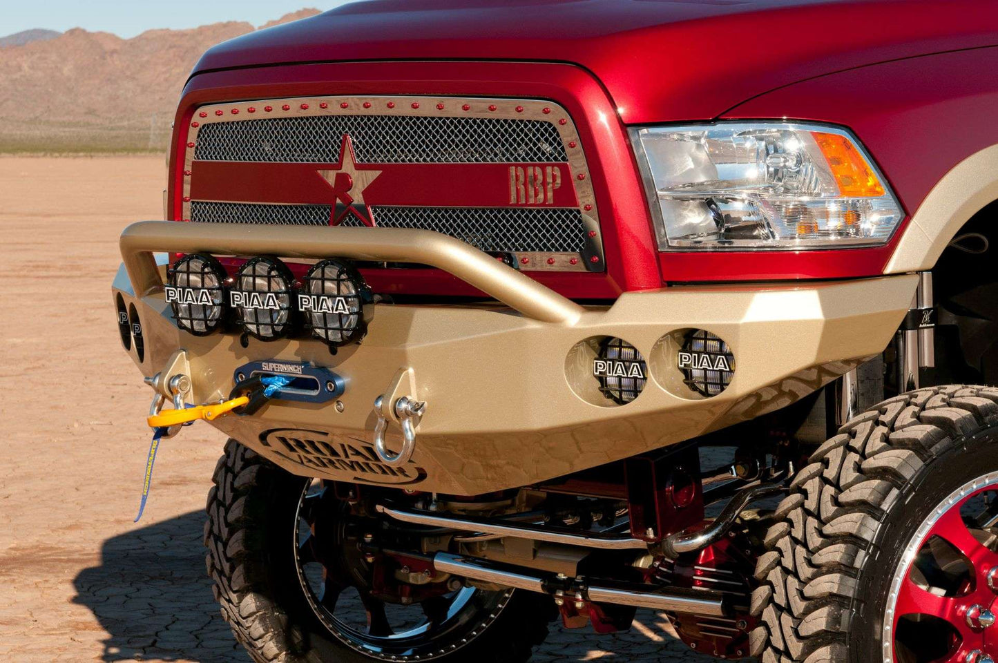 Stealth Front Winch Bumper Pre-Runner Guard | Round Holes - Texture Black 2010-2018 RAM 2500 3500