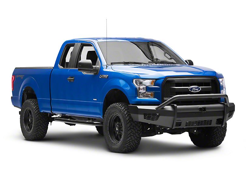Vaquero Front Non-Winch Bumper Pre-Runner Guard | 2in Receiver - Texture Black 2015-2017 Ford F-150