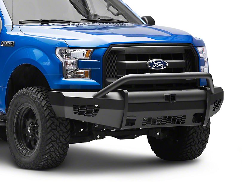 Vaquero Front Non-Winch Bumper Pre-Runner Guard | 2in Receiver - Texture Black 2015-2017 Ford F-150
