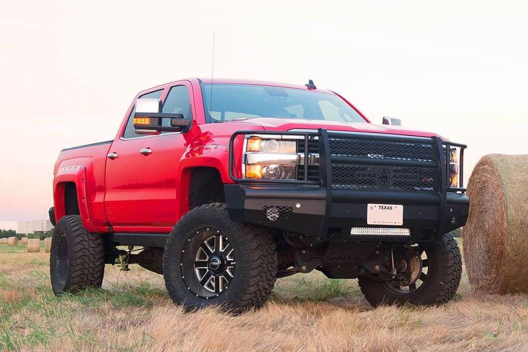 Vaquero Front Non-Winch Bumper Full Guard - Texture Black 2015-2019 Chevrolet 2500 3500