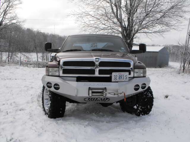 Stealth Front Winch Bumper | Round Holes - Texture Black 1997-2001 RAM 1500