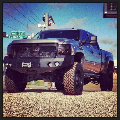 Stealth Front Winch Bumper | Round Holes - Texture Black 2008-2010 Chevrolet 2500 3500