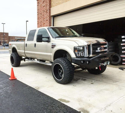 Stealth Front Winch Bumper Pre-Runner Guard | Round Holes - Texture Black 2008-2010 Ford F-250 F-350 F-450