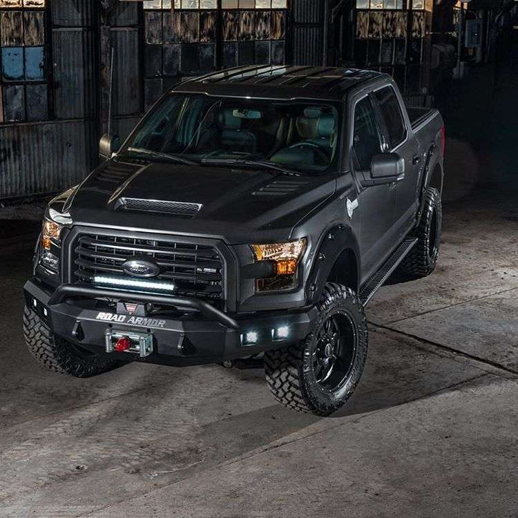 Stealth Front Winch Bumper Pre-Runner Guard - Texture Black 2015-2017 Ford F-150