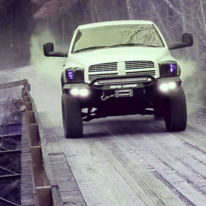 Stealth Front Winch Bumper Pre-Runner Guard | Round Holes - Texture Black 2006-2008 RAM 1500