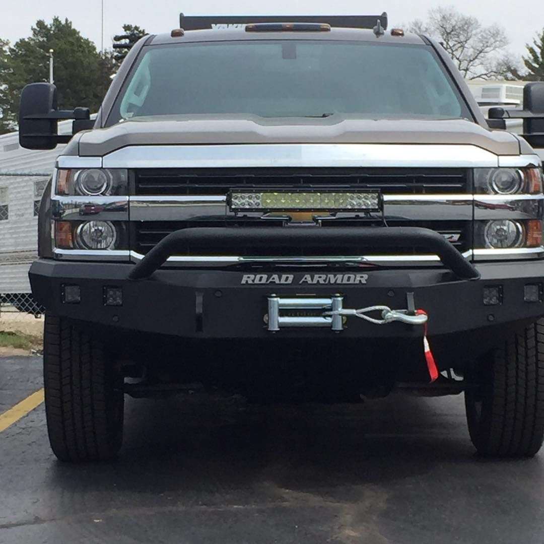 Stealth Front Winch Bumper Pre-Runner Guard - Texture Black 2015-2019 Chevrolet 2500 3500