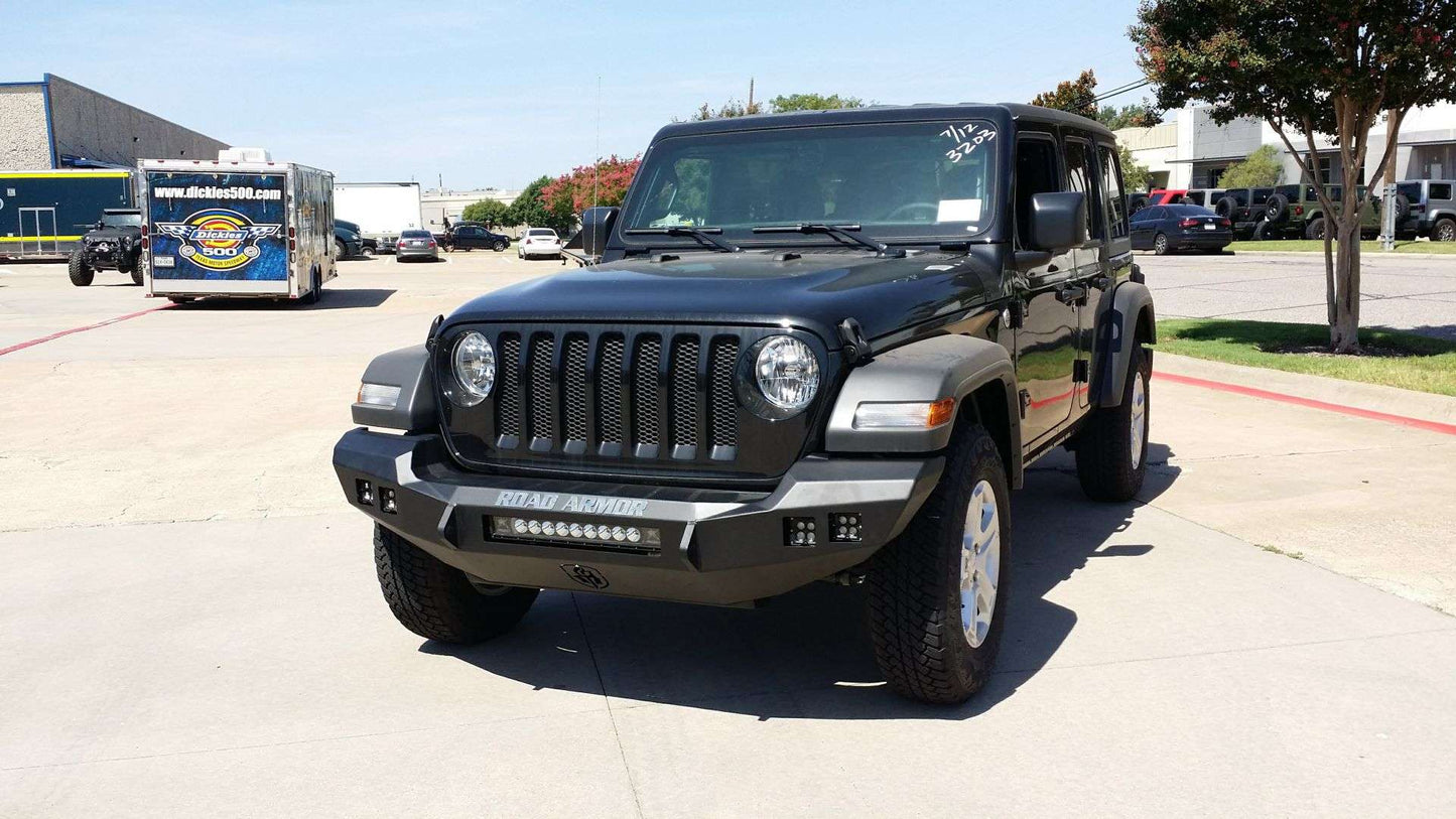 Stealth Front Full Width Winch Bumper | Non-Rubicon - Texture Black 2018-2025 Jeep JL JLU JT
