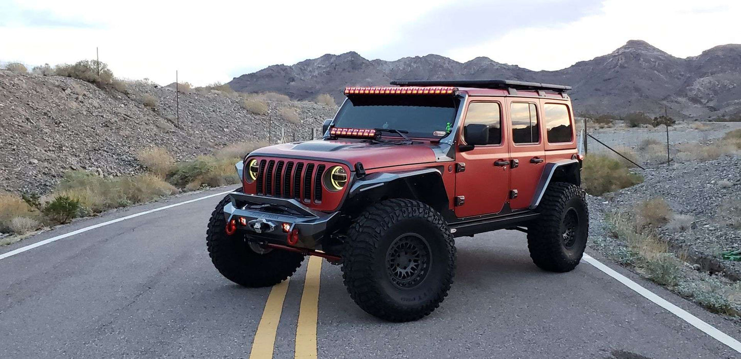 Stealth Front A-Pillar Light Mounts | Rigid Adapt Array Only - Texture Black 2018-2025 Jeep JL JLU JT