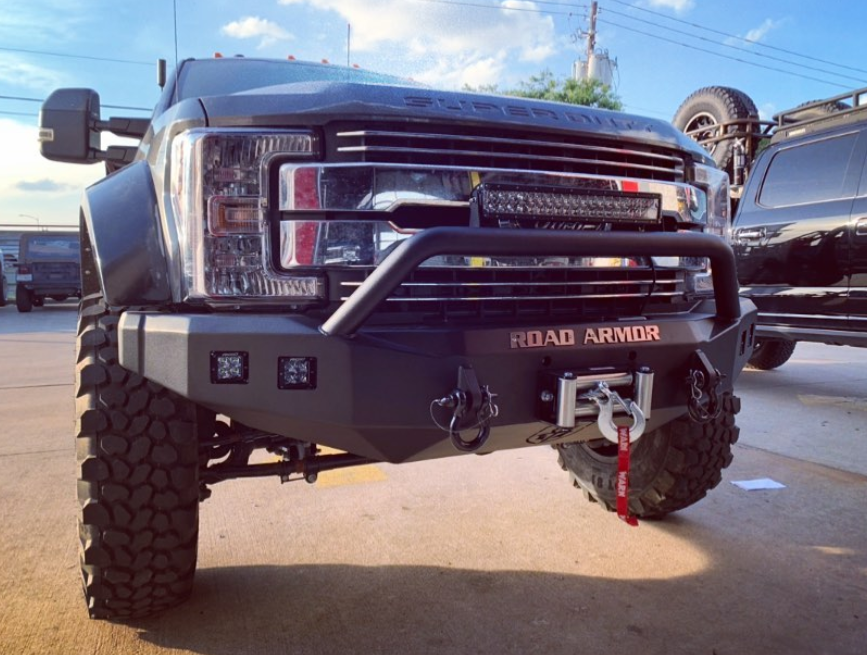 Stealth Front Winch Bumper Pre-Runner Guard - Texture Black 2017-2022 Ford F-450 F-550
