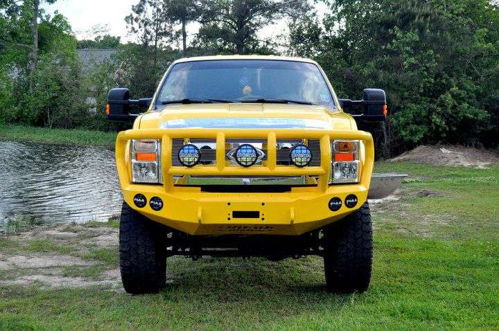 Stealth Front Winch Bumper Titan II Guard | Round Holes - Texture Black 2008-2010 Ford F-250 F-350 F-450