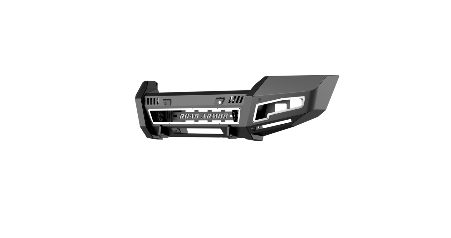 iDentity Front Bumper Full Kit | Shackle Center Section | Standard End Pods | Beauty Ring - Texture Black 2015-2019 GMC 2500 3500