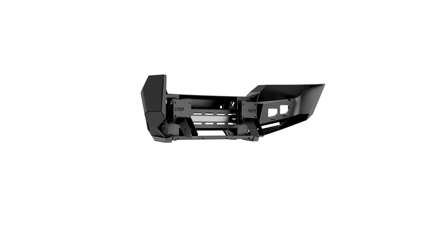 iDentity Front Bumper Full Kit | Shackle Center Section | Standard End Pods | Beauty Ring - Texture Black 2015-2019 GMC 2500 3500