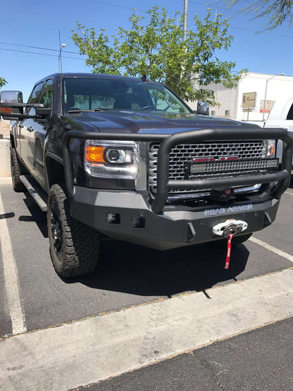 Stealth Front Winch Bumper Lonestar Guard - Texture Black 2015-2019 GMC 2500 3500