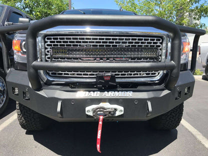 Stealth Front Winch Bumper Lonestar Guard - Texture Black 2015-2019 GMC 2500 3500