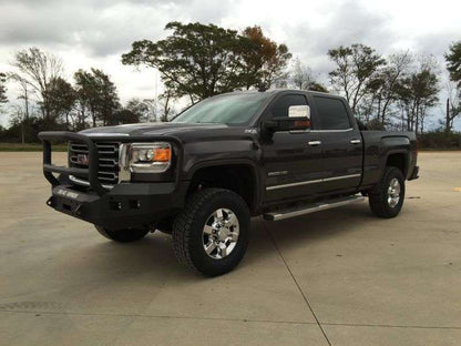 Stealth Front Winch Bumper Lonestar Guard - Texture Black 2015-2019 GMC 2500 3500