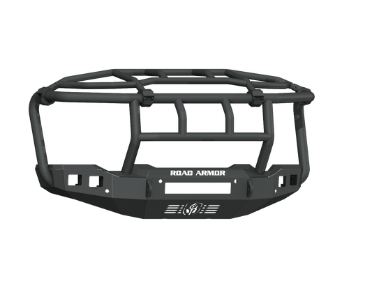 Stealth Front Non-Winch Bumper Titan II Guard | Intimidator - Texture Black 2020-2023 GMC 2500 3500