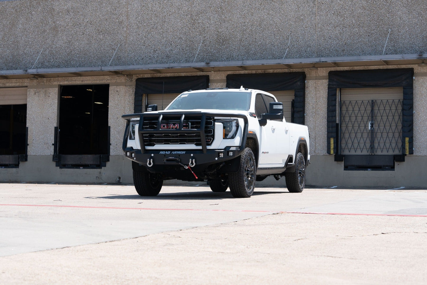 Stealth Front Winch Bumper Titan II Guard - Texture Black 2024-2025 GMC 2500 3500