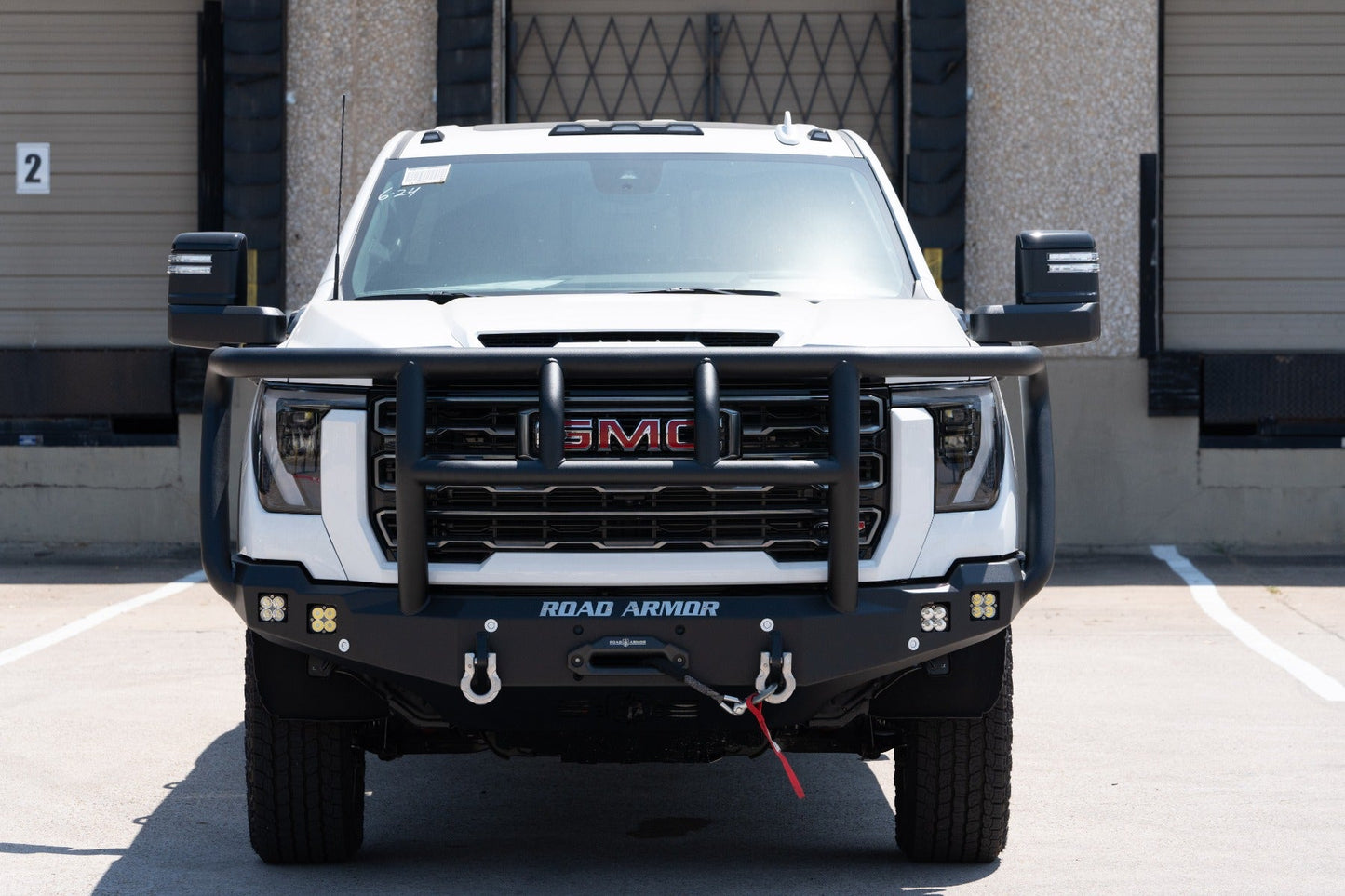 Stealth Front Winch Bumper Titan II Guard - Texture Black 2024-2025 GMC 2500 3500