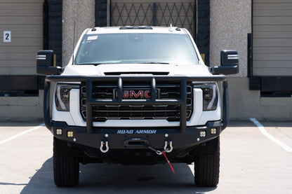 Stealth Front Winch Bumper Titan II Guard - Texture Black 2024-2025 GMC 2500 3500