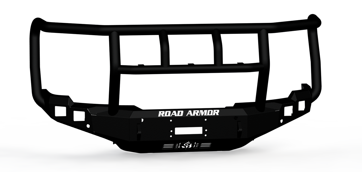 Stealth Front Winch Bumper Titan II Guard - Texture Black 2024-2025 GMC 2500 3500