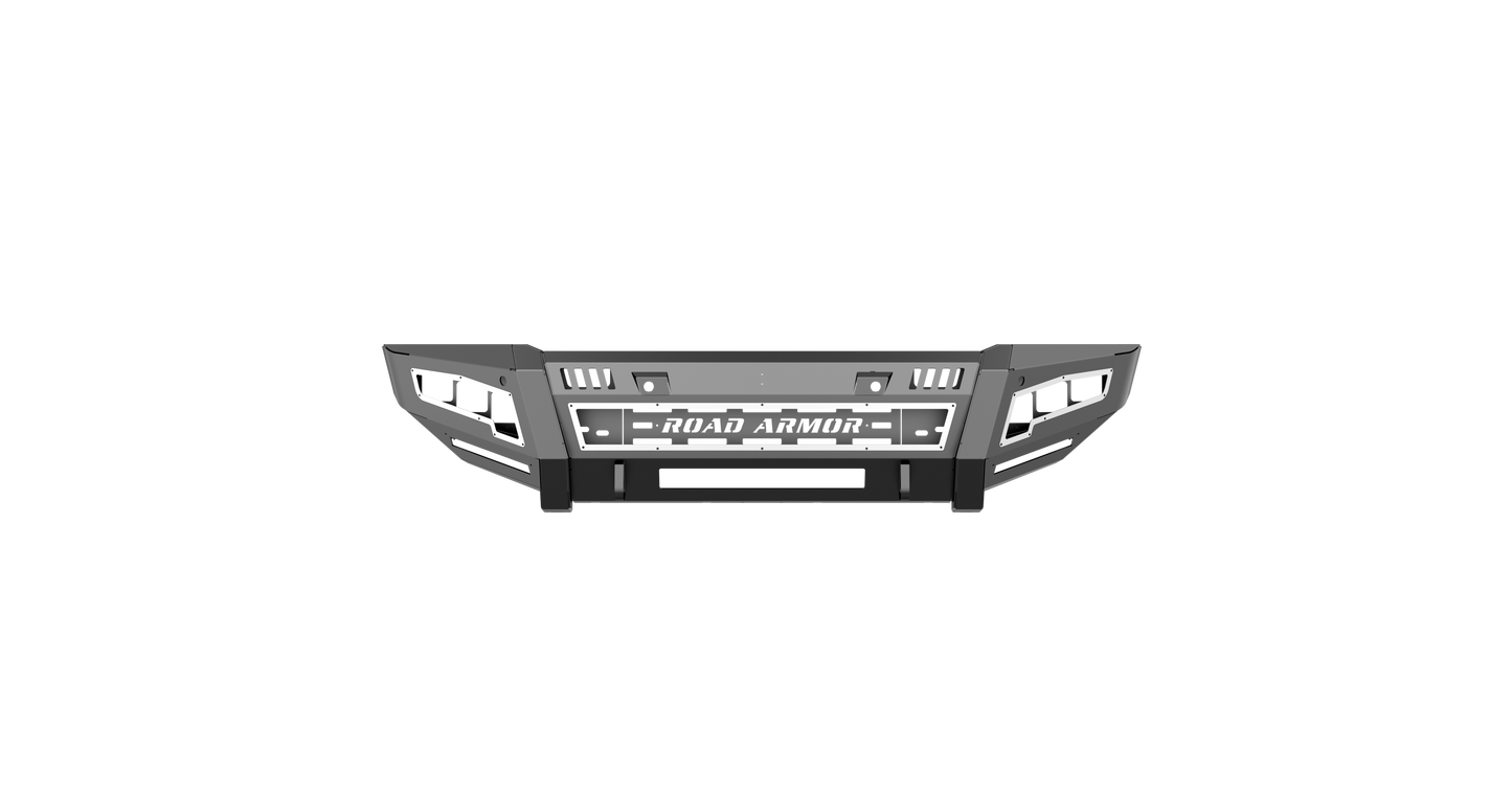 iDentity Front Bumper Full Kit | Shackle Center Section | Wide End Pods | Beauty Ring - Texture Black 2015-2019 Chevrolet 4500