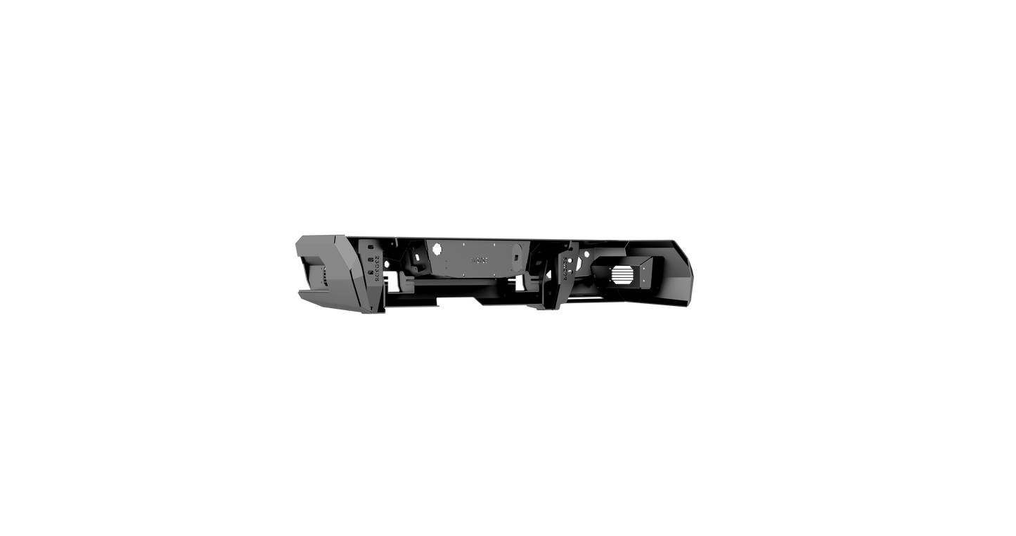 iDentity Rear Bumper Full Kit | Center Section | Shackle End Pods | Beauty Ring - Texture Black 2020-2023 Chevrolet/GMC 2500 3500