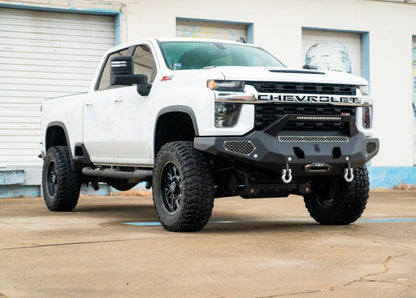 Evolution Front Winch Bumper Sheet Metal Pre-Runner Guard - Texture Black 2020-2023 Chevrolet 2500 3500