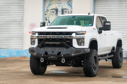 Evolution Front Winch Bumper Sheet Metal Pre-Runner Guard - Texture Black 2020-2023 Chevrolet 2500 3500