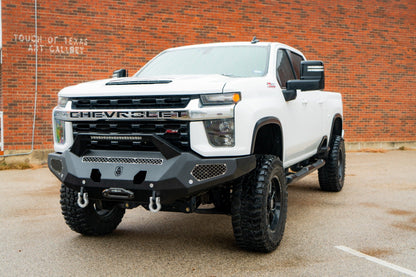 Evolution Front Winch Bumper Sheet Metal Pre-Runner Guard - Texture Black 2020-2023 Chevrolet 2500 3500