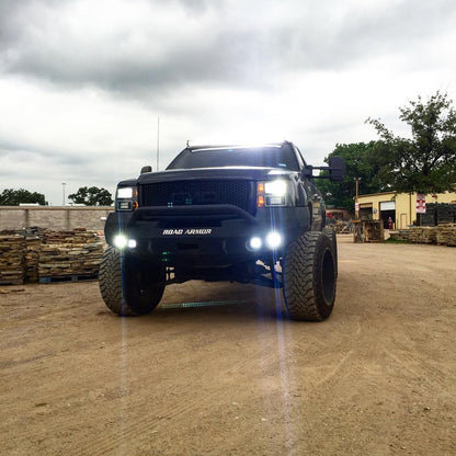 Stealth Front Winch Bumper Pre-Runner Guard | Round Holes - Texture Black 2008-2013 GMC 1500