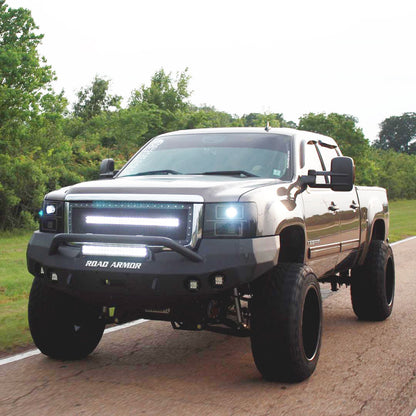 Stealth Front Winch Bumper Pre-Runner Guard | Round Holes - Texture Black 2008-2013 GMC 1500
