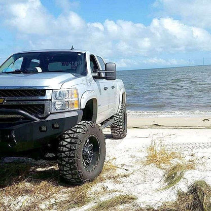 Stealth Front Winch Bumper Pre-Runner Guard | Round Holes - Texture Black 2011-2014 Chevrolet 2500 3500