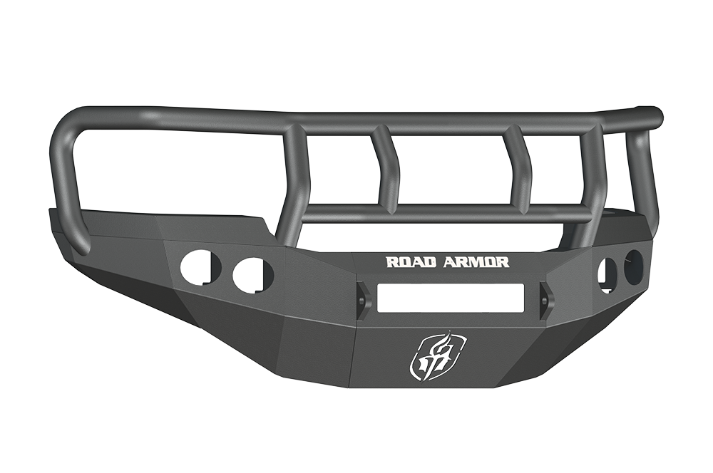 Stealth Front Non-Winch Bumper Titan II Guard | Round Holes - Texture Black 2011-2014 GMC 2500 3500