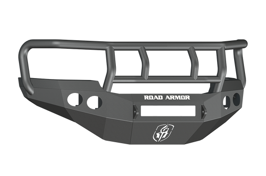 Stealth Front Non-Winch Bumper Titan II Guard | Round Holes - Texture Black 2011-2014 GMC 2500 3500
