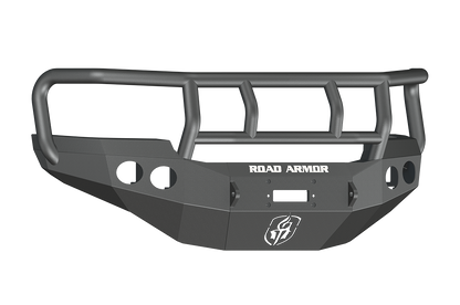 Stealth Front Non-Winch Bumper Titan II Guard | Round Holes - Texture Black 2011-2014 GMC 2500 3500