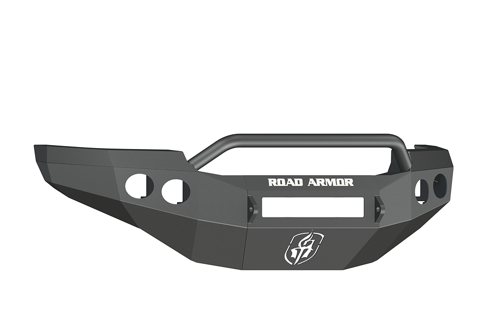 Stealth Front Non-Winch Bumper Pre-Runner Guard | Round Holes - Texture Black 2011-2014 GMC 2500 3500
